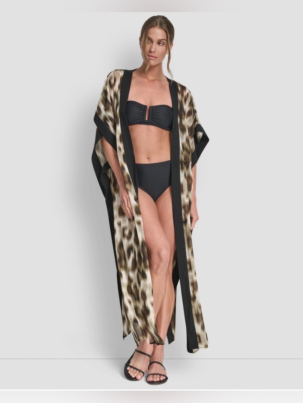 DKNY Women's Tie-Front Cover-Up Kaftan